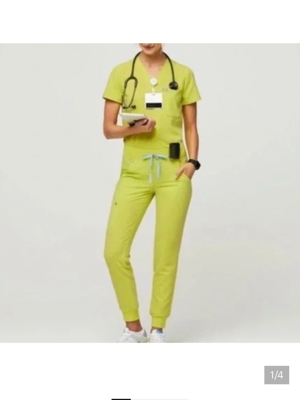 Figs yellow/green Scrub set